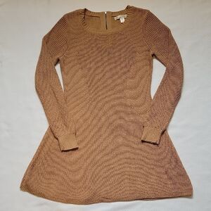 Kaisely Large Brown Knit Sweater Dress Fit &Flare Long Sleeve Midi Womens Large
